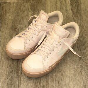 Nike Women's Court Platform Lift Pink Sneakers